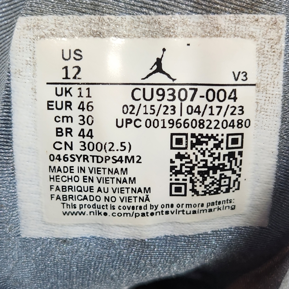 Nike Air Jordan 7 Retro Chambray Mens Athletic Sneakers Size 12 Black CU9307-004 - Picture 9 of 9